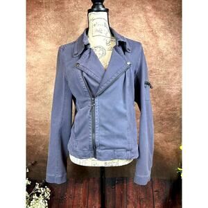 Peyton Jensen Moto Jacket with Zippers- Grey - size L